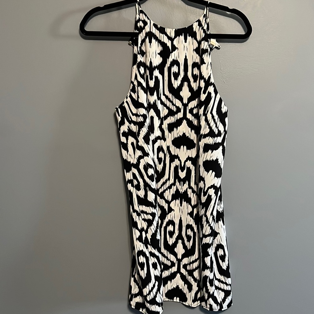 Blue and white summer dress